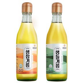 대현상회 저온압착 생참기름 생들기름 2병세트, 2개, 350ml