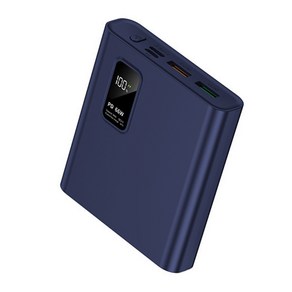 66W 고속충전 휴대용 미니 보조배터리 대용량 20000mAh, 블루