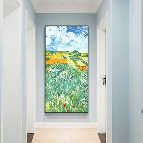 그림 그리기 대형 DIY 명화 유화 캔버스 숫자 색칠 세로 고흐 풍경화 70x140cm, 명화그리기 60x120, 1개