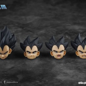 착마적마 드래곤볼 SHF 초사이언 베지터 액세서리팩 모음 Demoniacal fit Black Hair Dark Blue Vegeta Head