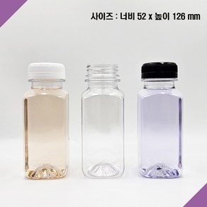 [보틀스] 200페트병 200미리 200ml 투명 사각 페트병 주스병 플라스틱병 공병 소분병 작은병 소용량 미니병 국산 공장직영, 백색(38파이), 230개