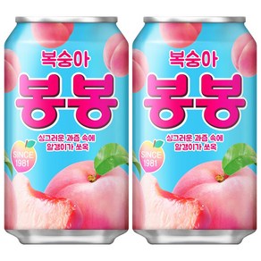 해태 복숭아봉봉 캔음료, 340ml