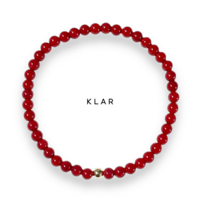 클라(KLAR) 천연 산호 (Coral) 14k 원석팔찌 (4미리)