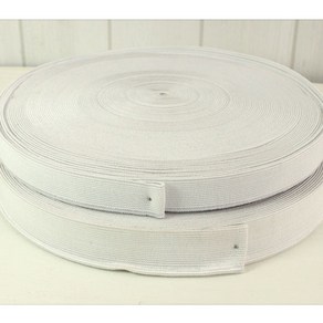 자투리 고무밴드20mm 25mm 흰색1롤 택1, 고무밴드25mm흰색1롤, 1개