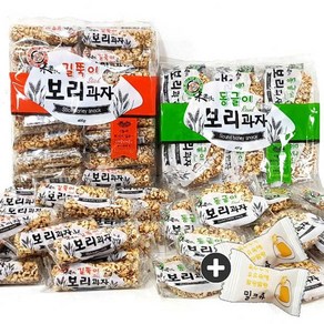 보리과자 엉클팝 보리과자(동글이) 1봉+(길쭉이) 1봉(+밀크츄2개 포함), 2개