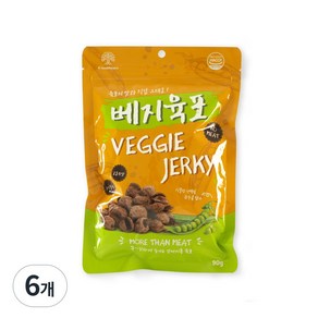 펫시밀 베지육포 저알러지 식물성 육포 애견간식, 90g, 6개