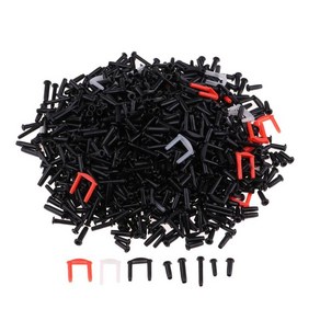 2000pcs 표준 배드민턴 라켓 그로밋 교체 문자열, 설명, 나일론, 블랙 혼합, 1개