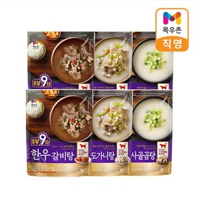 주부9단 한우갈비탕2팩+한우도가니탕2팩+한우사골곰탕2팩450g6팩, 없음, 1개, 450g