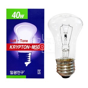 10개입 일광 국산 백열등 크립톤 40W (220V) M50