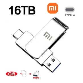 샤오미 USB 3.0 펜 드라이브 고속 전송 금속 SSD 휴대용 U 디스크 플래시 드라이브 메모리 USB 스틱 16TB