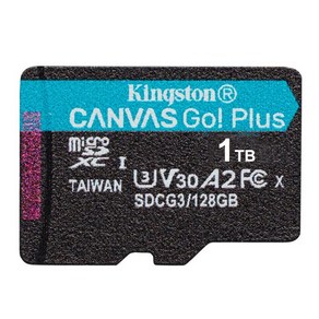 KINGSTON CANVAS Go! Plus A2 V30 U3 1TB 1T 1024GB Mico SD Cad U3 SDXC Micosd TF Mini Memoy Cad, 1개