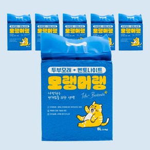 펫라벨 모랭머랭 두부모래 & 벤토나이트 고양이모래 6L x 6ea, 무향, 1개, 36L