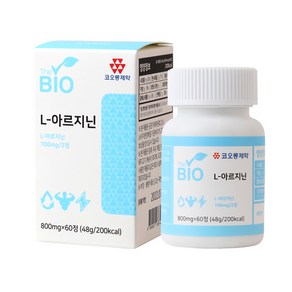 코오롱제약 - L-아르지닌 / 800mg x 60정 피로회복영양제, 1개