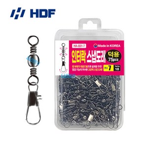 HDF 해동 인터락 스냅도래 덕용(벌크) HA-851 / 핀도래 채비 소품 용품 바다 낚시, 4호(50개입), 50개