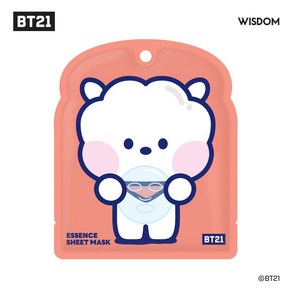 BT21 미니니 에센스 시트 마스크팩 알제이, 3개, 1개입