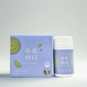 [BEST정품] 유로바디 정 베르가못 아티초크 600mg, 45정, 1박스
