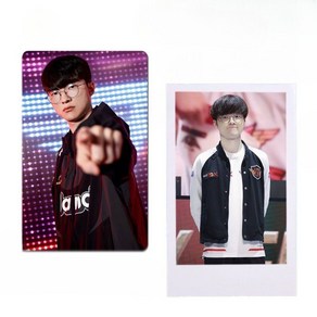 SKT T1 FAKER 페이커 이상혁 포토카드 굿즈, 카드+상자, 모서리가 둥근 작은 카드 100장