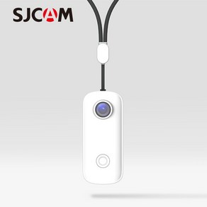 SJCAM C100 엄지 스포츠 카메라 라이딩 레코더 360° 파노라마 카메라 HD 비디오 레코더 방수 광각 오래 지속되는 파워 카메라, 흰색