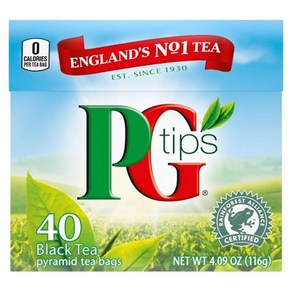 PG Tips 피지 팁스 프리미엄 홍차 40티백, 3g, 40개입, 1개