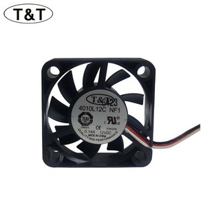 T&T 쿨러 40mm 12V 0.14A 순환팬 쿨링팬 냉각팬, 1개