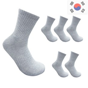 비바슈슈 남성용 더블 쿠션 러닝 스포츠 무지 중목 양말 6켤례 (250~270mm)