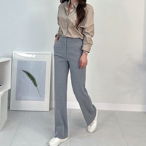 여성 히든밴딩 정장바지 빅사이즈 일자핏 S~3XL 프렌치 일자슬랙스