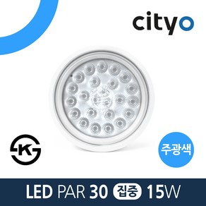 씨티오 LED PAR30 전구 15W E26 집중형 주광색, 1개, 15W 집중형-주광색_하얀빛