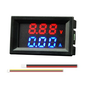 디지털 전압계 전류계 M430 DC 0-100V 10A 50A 100A 듀얼 LED 디스플레이 전압 감지기 전류 전원 계량기 패널 암페어 전압 게이지, [00] 10A