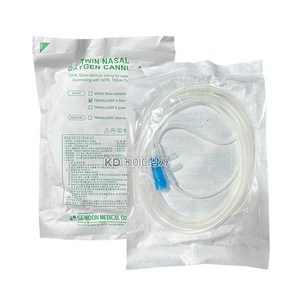 세운 나잘 산소캐뉼라 240cm 화이트 Twin Nasal Oxygen Cannula 코산소주입관 산소투여용, 1개