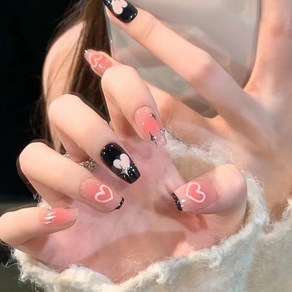 걸스코코 겨울신상 네일팁 인조네일팁 셀프연장 인조 팁, 2개, NAIL-N616