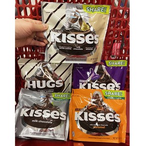 2개세트 허쉬 키세스 밀크초콜릿 화이트크림 다크 카라멜 5종 HERSHEYS KISSES 300g, 2개