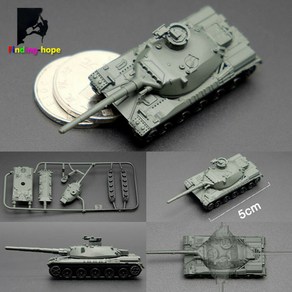 기갑탱크조립장난감 1 1/144 스케일 4D 조립 탱크 모델 Panzekampfwagen T-34/85 AMX-30MAIN 빌딩 제 2 차 세계 대전 군사 육군 전투, 06 AMX-30MAIN BATTLE