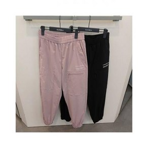 클라이드 앤 [CLRIDE.N] 2025 S/S 행사특가 여성 여름까지 바시락 바스락 풀밴딩 레터링 카고 포인트 P/B 2컬러 카고 조거 팬츠