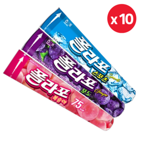 해태 아이스크림 폴라포120ml 복숭아10개+스포츠10개 +포도10개, 30개, 120ml