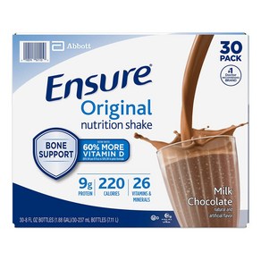 Ensure 엔슈어 오리지널 뉴트리션 쉐이크 초코렛맛 단백질 음료 237ml 30팩