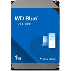 Westen Digital 2TB WD Blue PC 내장 하드 드라이브 7200RPM 클래스 SATA 6Gb/s 256MB Cache 3.5인치 WD20EZBX, 1TB, 1개