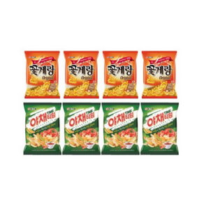 크라운 꽃게랑 70g x 4p + 야채타임 70g x 4p, 1세트