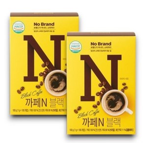 노브랜드 까페N 블랙커피, 100g, 100개입, 2개