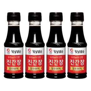 청정원 햇살담은 두번달여 더진한 진간장 200ml 4개