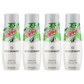 SodaSteam Diet Mountain Dew 소다스트림 마운틴듀 드링크 믹스 44.9ml(14.9온스) (4팩), 449ml, 4개