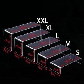 쥬얼리 아크릴 디스플레이 계단식 진열대 피규어 받침 컵케익 쇼케이스 스탠드 5가지 크기