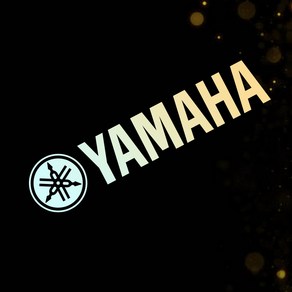 야마하스티커 YAMAHA 레이싱 바이크 로고 데칼 스티커, YA-01, S, 골드, 1개