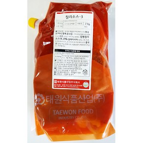 태원 칠리소스-3 2Kg 파우치칠리소스 대용량칠리소스, 1개