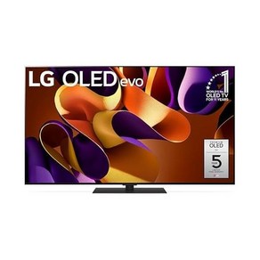 LG 65인치 클래스 OLED evo G4 시리즈 스마트 TV 4K 프로세서 평면 화면 알렉사가 탑재된 매직리모트 AI 탑재 OLED65G4SUB 2024, 55 Inch