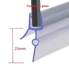 샤워부스프로파일 샤워부스쫄대 욕실유리파티션 욕실 샤워 스크린 문짝 도장 스트립 4-6mm 고무 유리 웨더스트립 휴대용 최대 30mm 창문 액세서리 가정용, [03] 23mm Gap
