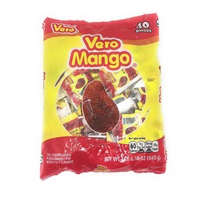 Veo Mango Lollipops Coated with Chili Powde Hot and Sweet Candy Teat Atificially Flavoed Net, 1개, 630.49g