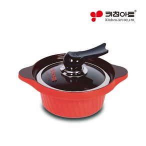 키친아트 아트 세라믹 양수냄비 16cm (레드), 단품, 단품, 1개