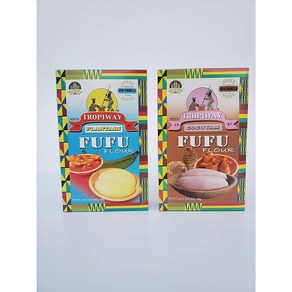 Topiway Plantain and Cocoyam Fufu Flou 24oz 트로피웨이 질경이와 코코얌 푸푸 밀가루 24온스, 2개, 680g