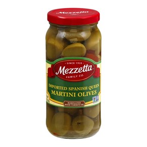 Mezzetta Impoted Spanish Queen Matini Olives Mainate Mezzetta 수입 스페인 퀸 마티니 올리브 드라이 버무스로 절인 - 10온, 283g, 1개