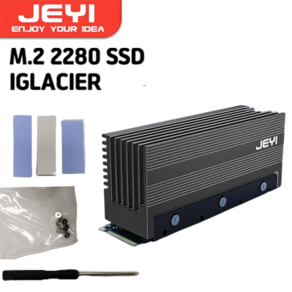 JEYI M.2 2280 SSD 방열판 NVMe NGFF 헤비 듀티 풀 알루미늄 대류성 방열판 핀이 달린 패시브 쿨러 최대, 1개